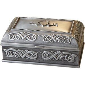 ✨Women Silver Handcrafted Irish Claddagh Jewelry Box by Mullingar Pewter Jewelry
